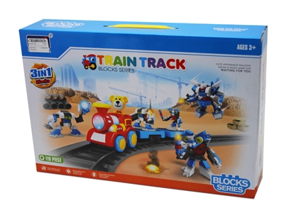 B/O TRACK TRAIN W/BUILDING BLOCK & LIGHT & MUSIC - HP1076110
