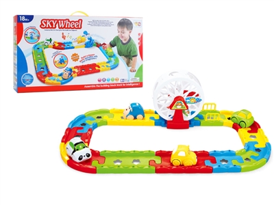 185CM SKYWHEEL RAIL B/O CAR & FREE WAY CAR,SKYWHEEL W/LIGHT & MUSIC - HP1076827