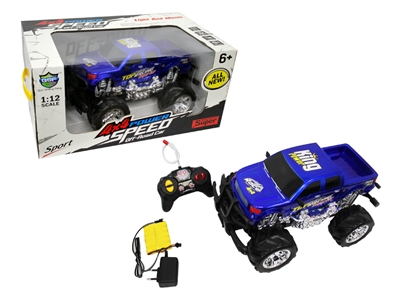 1:12 FOUR FUNCTION R/C CAR W/FLASHING LIGHT,INCLUDED BATTERY - HP1077342