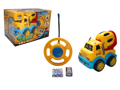 1:18 2 FUNCTION R/C CARTOON TRUCK W/LIGHT YELLOW,INCLUDED BATTERY - HP1077660