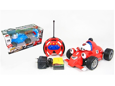 1:18 4 FUNCTION R/C CARTOON CAR W/LIGHT RED/BLUE,INCLUDED BATTERY - HP1077661