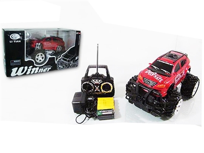1:18 4 FUNCTION R/C CAR  RED/SILVER,INCLUDED BATTERY - HP1077671