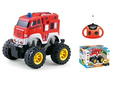 1:18 R/C FIRE CAR  W/LIGHT RED,INCLUDED BATTERY - HP1077672