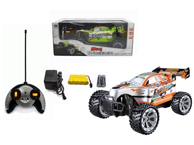 1:12 4 FUNCTION R/C CAR  ORANGE/GREEN,INCLUDED BATTERY - HP1077674