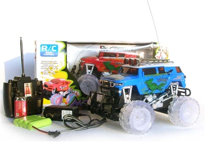4 FUNCTION RC CAR W/ LIGHT INCLUDED BATTERY（BLUE,RED) - HP1078408