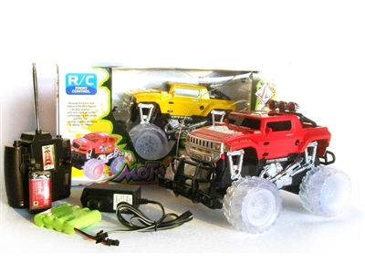 4 FUNCTION RC CAR W/ LIGHT INCLUDED BATTERY(YELLOW,RED) - HP1078412