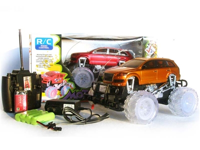 4 FUNCTION RC CAR W/ LIGHT INCLUDED BATTERY(GOLDEN,RED) - HP1078413