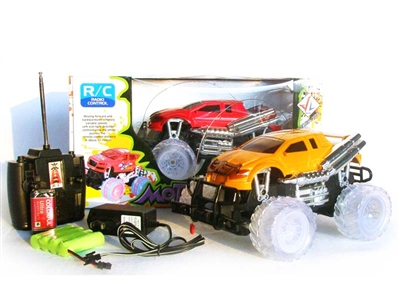 4 FUNCTION RC CAR W/ LIGHT INCLUDED BATTERY(YELLOW,RED) - HP1078414