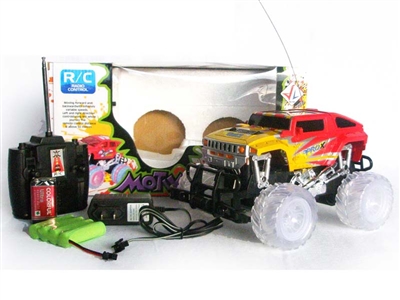 4 FUNCTION RC CAR W/ LIGHT INCLUDED BATTERY（BLUE,RED) - HP1078418