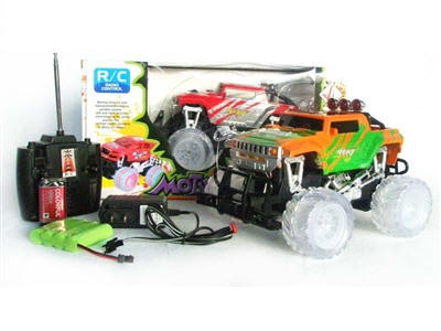 4 FUNCTION RC CAR W/ LIGHT INCLUDED BATTERY(ORANGE,RED) - HP1078419