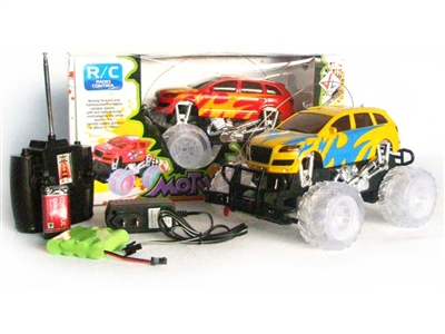 4 FUNCTION RC CAR W/ LIGHT INCLUDED BATTERY(YELLOW,RED) - HP1078420