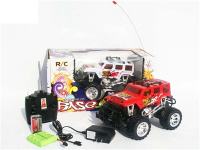 4 FUNCTION RC CAR W/ LIGHT INCLUDED BATTERY(WHITE,RED) - HP1078425