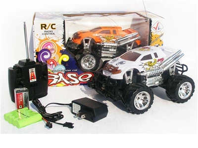 4 FUNCTION RC CAR W/ LIGHT INCLUDED BATTERY(WHITE,ORANGE) - HP1078429