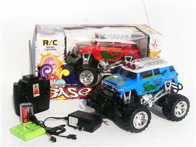 4 FUNCTION RC CAR W/ LIGHT INCLUDED BATTERY(BLUE,RED) - HP1078430