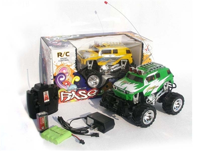 4 FUNCTION RC CAR W/ LIGHT INCLUDED BATTERY(CYAN,YELLOW) - HP1078444