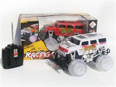 4 FUNCTION RC CAR W/ LIGHT,NOT INCLUDED BATTERY（WHITE,RED) - HP1078446