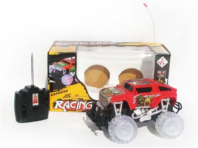 4 FUNCTION RC CAR W/ LIGHT,NOT INCLUDED BATTERY（BLUE,RED) - HP1078448