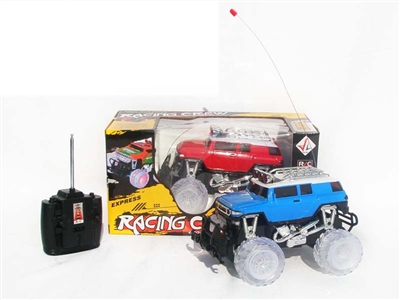 4 FUNCTION RC CAR W/ LIGHT,NOT INCLUDED BATTERY（BLUE,RED) - HP1078462