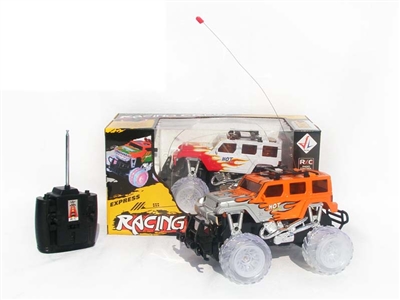 4 FUNCTION RC CAR W/ LIGHT，NOT INCLUDED BATTERY（WHITE,ORANGE) - HP1078465