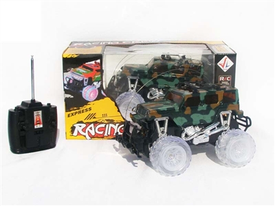 4 FUNCTION RC CAR W/ LIGHT，NOT INCLUDED BATTERY（CAMOUFLAGE) - HP1078475