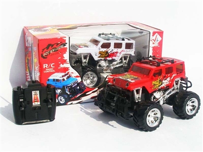 4 FUNCTION RC CAR W/ LIGHT，NOT INCLUDED BATTERY（WHITE,RED) - HP1078477