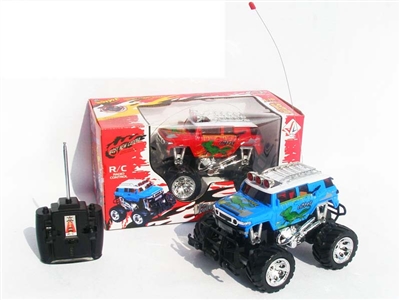 4 FUNCTION RC CAR W/ LIGHT，NOT INCLUDED BATTERY（BLUE,RED) - HP1078482