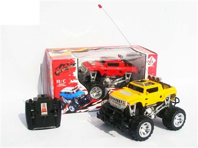 4 FUNCTION RC CAR W/ LIGHT，NOT INCLUDED BATTERY（YELLOW,RED) - HP1078486