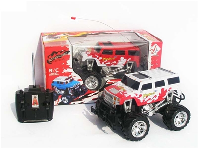 4 FUNCTION RC CAR W/ LIGHT，NOT INCLUDED BATTERY（WHITE,RED) - HP1078490