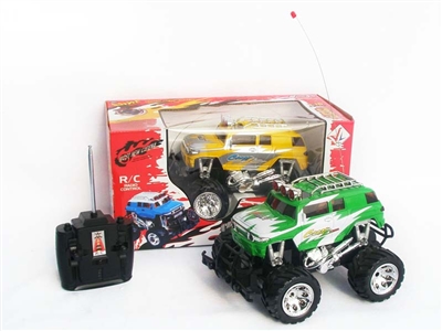 4 FUNCTION RC CAR W/ LIGHT，NOT INCLUDED BATTERY（CYAN,YELLOW) - HP1078496