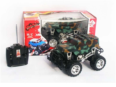 4 FUNCTION RC CAR W/ LIGHT，NOT INCLUDED BATTERY（CAMOUFLAGE) - HP1078497