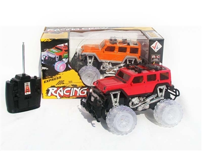 4 FUNCTION RC CAR W/ LIGHT,NOT INCLUDED BATTERY（ORANGE,RED) - HP1078541