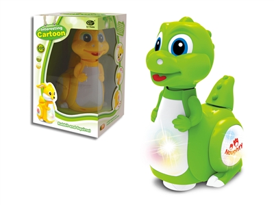 B/O BUMP AND GO DINOSAUR W/LIGHT & MUSIC ORANGE/YELLOW - HP1078573