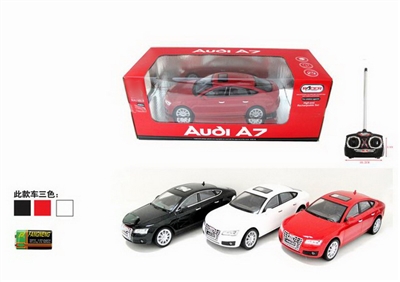 1:16 4CH RC CAR W/LIGHT,RED/WHITE/BLACK,NOT INCLUDED BATTERY - HP1078604
