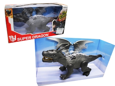 B/O DINOSAUR W/LIGHT & SOUND & WALKING & HANDS AND FEET AND HEAD CAN SWINGING,GREEN/RED - HP1079578
