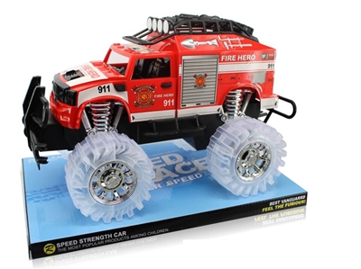 FRICTION FIRE TRUCK W/LIGHT & MUSIC,INCLUDED BATTERY ,RED - HP1079804