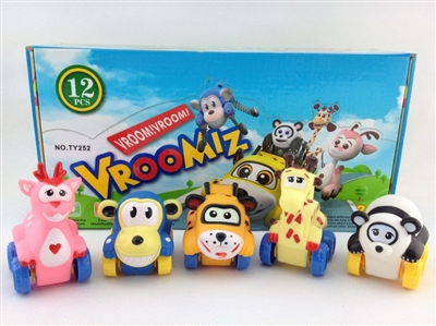FREE WAY VINYL ANIMAL CAR 5ASST 12PCS/DISPLAY BOX - HP1080190