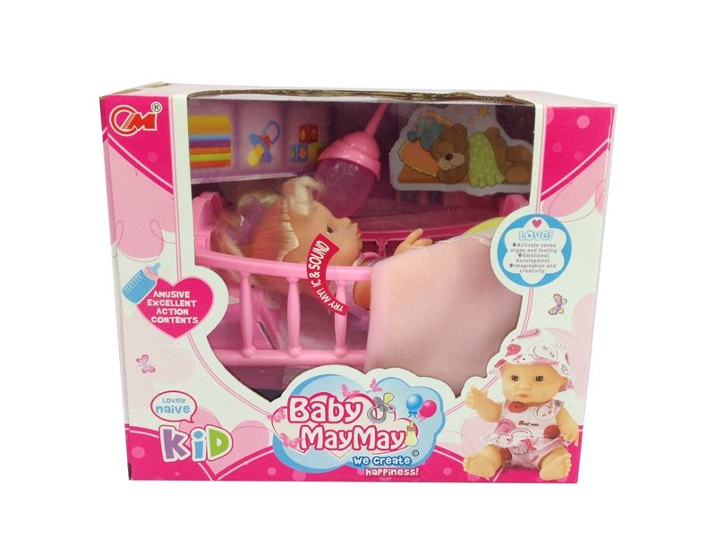 16.5CM VINYL DOLL W/6IC & ACCESSORIES 2COLOR - HP1082675