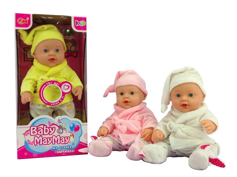 36CM VINYL DOLL W/6IC 3COLOR - HP1083062