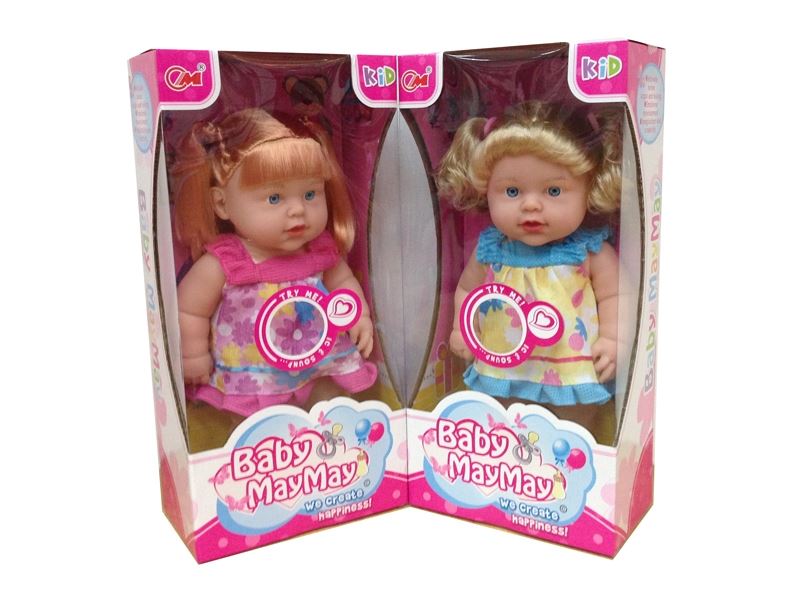 36CM VINYL DOLL W/6IC 2COLOR - HP1083063