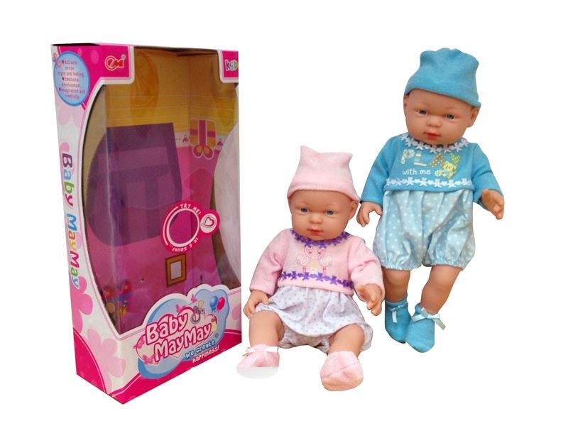 40CM VINYL DOLL W/4IC 2COLOR - HP1083154