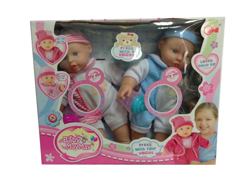 2PCS 30CM COTTON BODY DOLL W/IC - HP1083156
