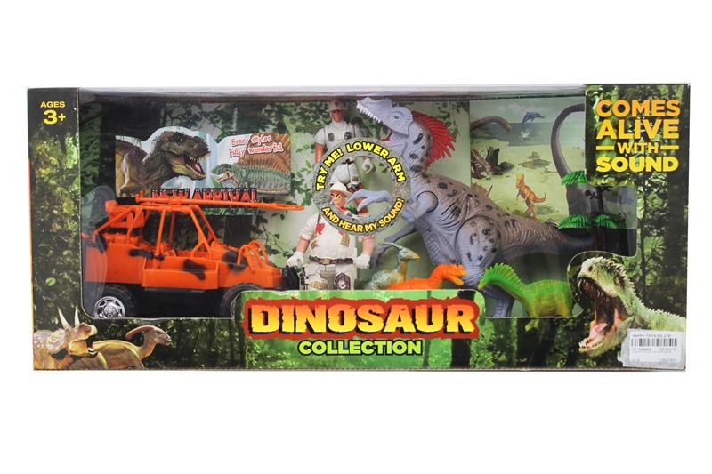 DINOSAUR PLAY SET W/LIGHT & SOUND INCLUDE BATTERY - HP1084846