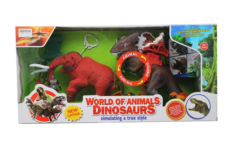 DINOSAUR PLAY SET W/LIGHT & SOUND INCLUDE BATTERY - HP1084858