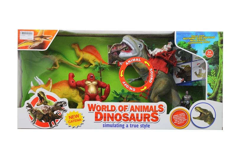DINOSAUR PLAY SET W/LIGHT & SOUND INCLUDE BATTERY - HP1084860
