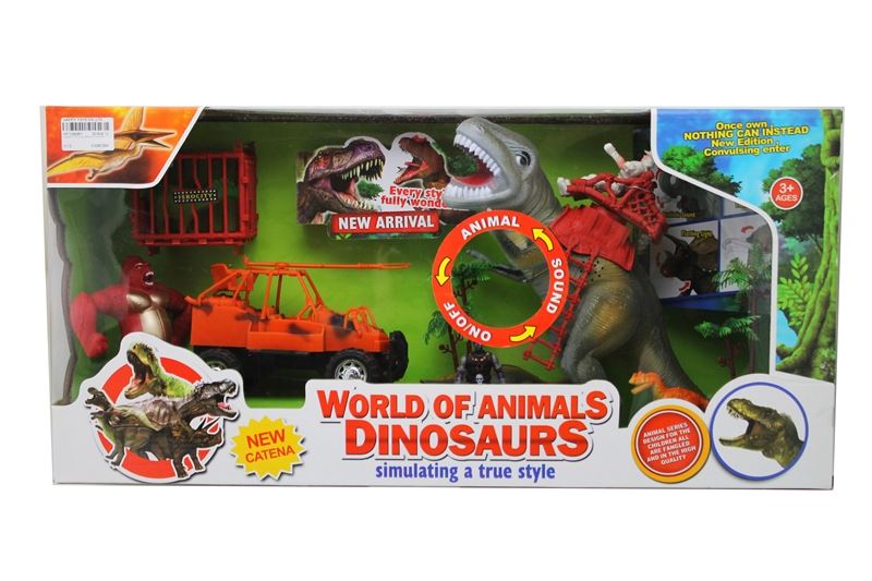 DINOSAUR PLAY SET W/LIGHT & SOUND INCLUDE BATTERY - HP1084861