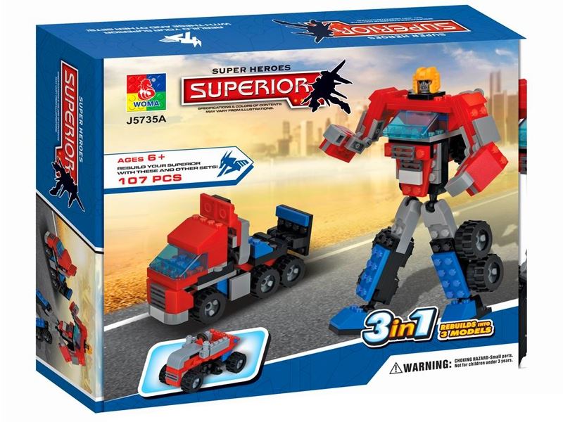 2IN1 ROBOT BLOCK 107PCS - HP1085240