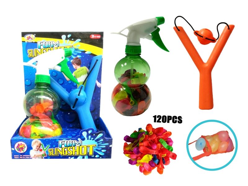 SLINGSHOT+SPRAYER+NET BAG+BALLOON 120PCS - HP1086546