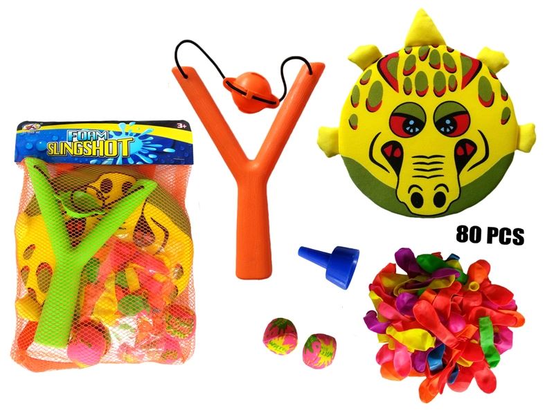 SLINGSHOT+FRISBEE+WATER BALL+BALLOON 80PCS - HP1086556
