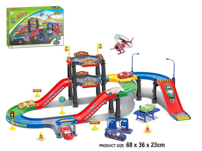 PARKING GARAGE W/1 FREE WAY CAR & 1 PLANE ( DIE CAST ) - HP1086899