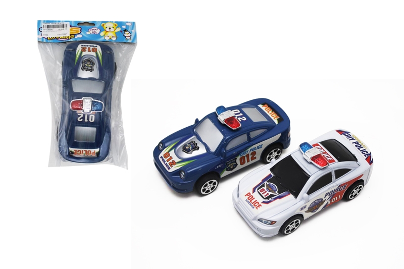 PULL LINE POLICE CAR BLUE/WHITE 2ASST - HP1086963